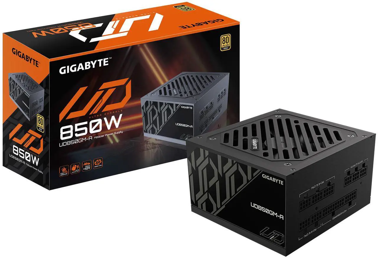 Main image of GIGABYTE 750W PSU - 80 Plus Gold Certified - Fully Modular Power Supply (GP-UD850GM-A)