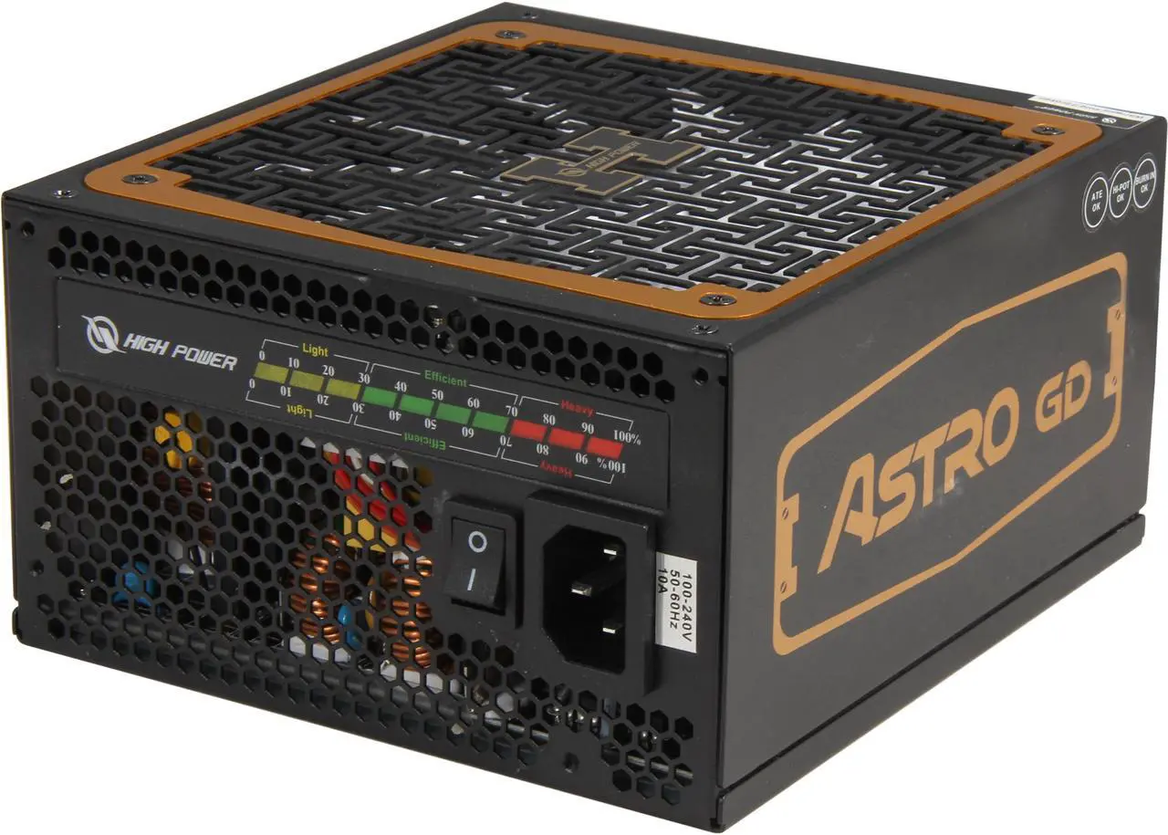 Main image of HighPower Astro GD 650W, Digital, 80+ Gold, Single +12 Rails, SLI/Cross Fire ready, Module, Active PFC Power Supply