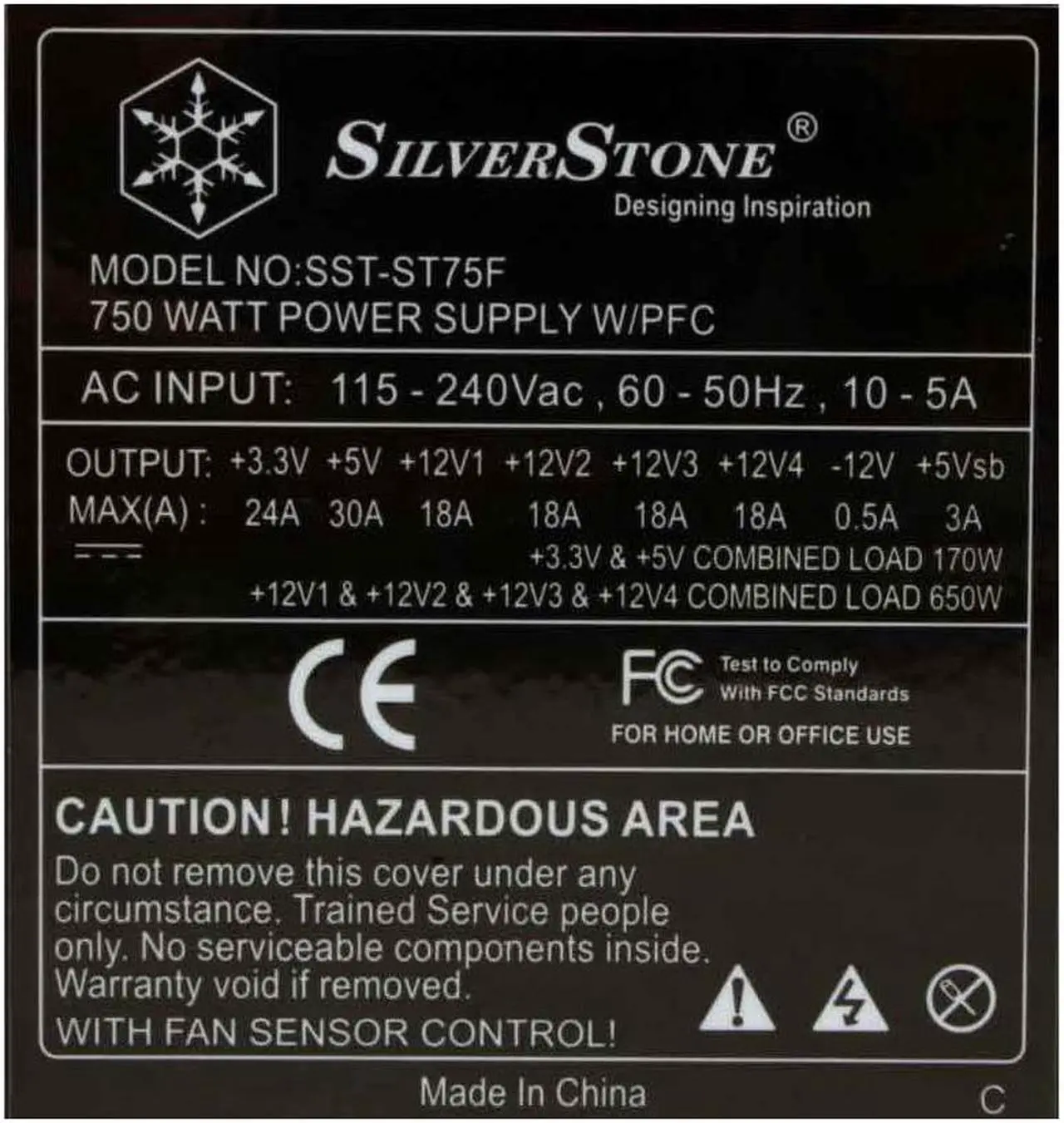 Alt view image 5 of 9 - SilverStone ST75F 750 W ATX 12V 2.2 & EPS 12V SLI Ready Full Modular Active PFC Power Supply