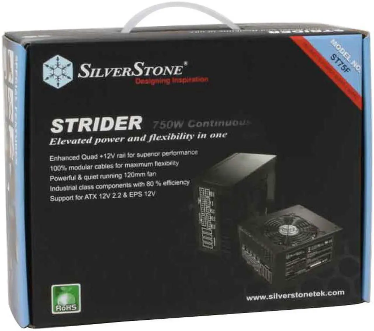Alt view image 9 of 9 - SilverStone ST75F 750 W ATX 12V 2.2 & EPS 12V SLI Ready Full Modular Active PFC Power Supply