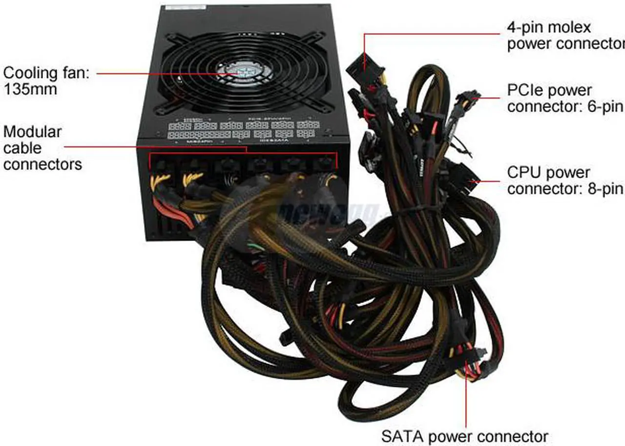 Alt view image 4 of 7 - SilverStone DA1200 1200 W ATX 12V 2.3 & EPS 12V SLI Ready CrossFire Ready Full Modular Active PFC Power Supply