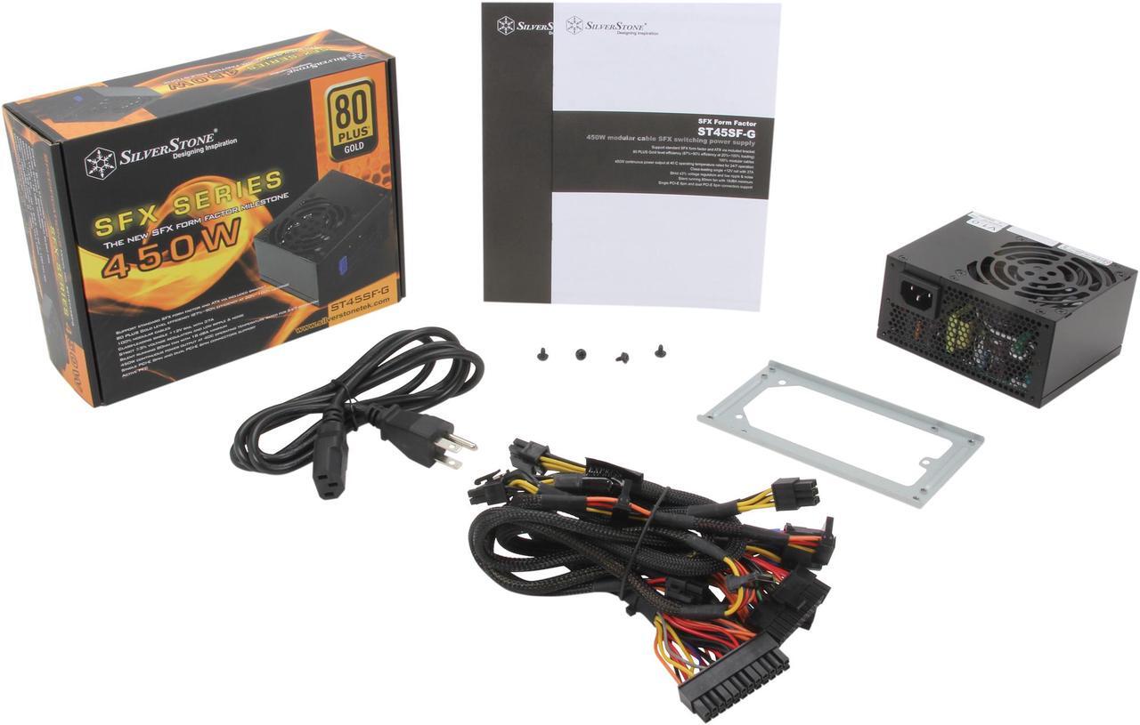 Alt view image 8 of 7 - SilverStone ST45SF-G 450 W SFX12V SLI Ready CrossFire Ready 80 PLUS GOLD Certified Full Modular Active PFC Power Supply