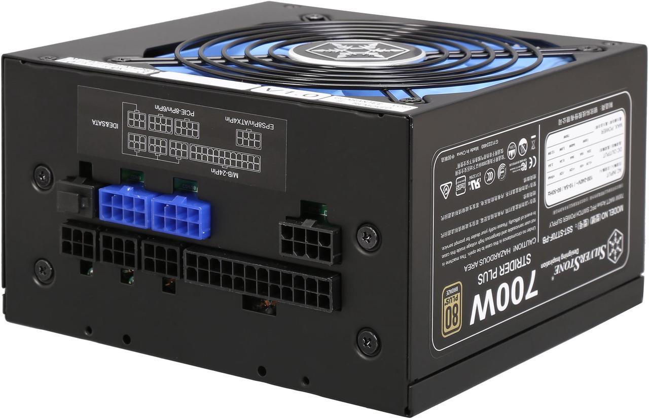 Alt view image 5 of 7 - SilverStone ST70F-PB 700 W ATX12V / EPS12V 80 PLUS BRONZE Certified Full Modular Active PFC Power Supply