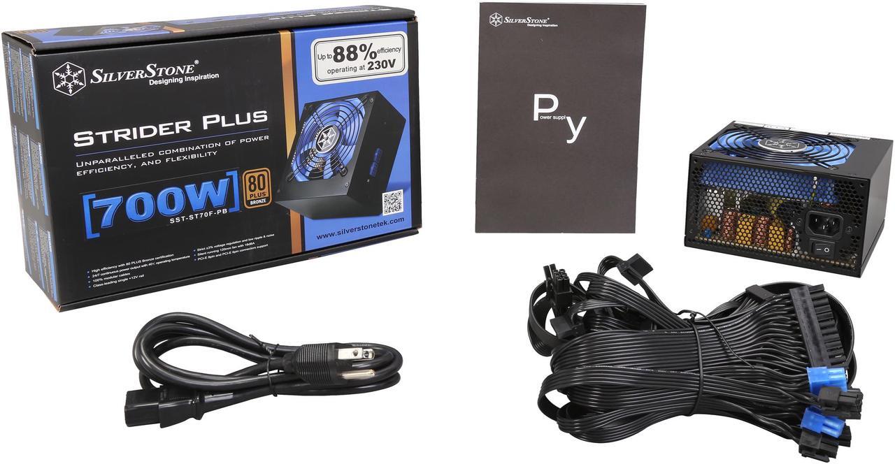 Alt view image 8 of 7 - SilverStone ST70F-PB 700 W ATX12V / EPS12V 80 PLUS BRONZE Certified Full Modular Active PFC Power Supply