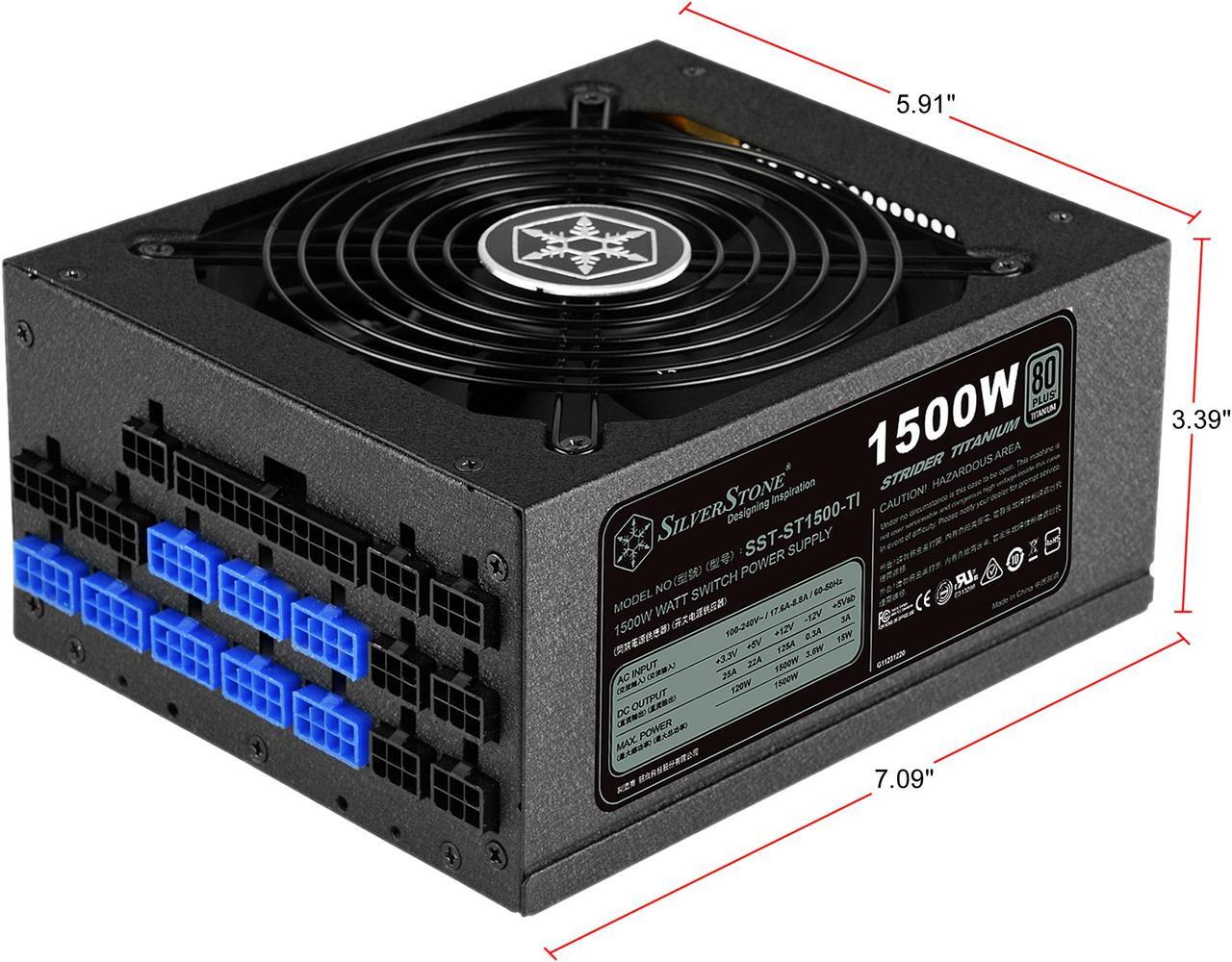 Alt view image 8 of 8 - SilverStone PS-ST1500-TI 1500 W ATX12V 80 PLUS TITANIUM Certified Active PFC Power Supply
