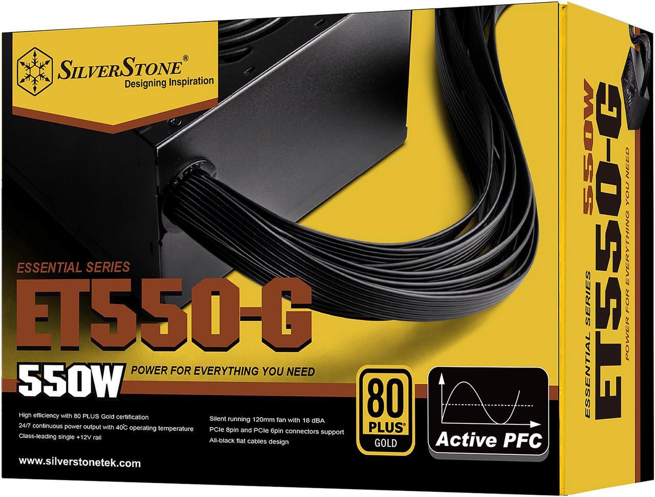 Alt view image 13 of 13 - SilverStone Essential Series 550 W ATX 80 PLUS GOLD Certified Active PFC(PF > 0.90 at full load) PFC PFC 80 PLUS GOLD Certified Compatible with ATX12V v2.4 Power Supply