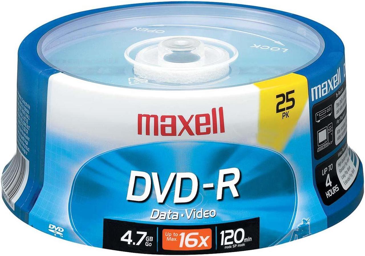 maxell 4.7GB 16X DVD-R 25 Packs Spindle Disc Model 638010