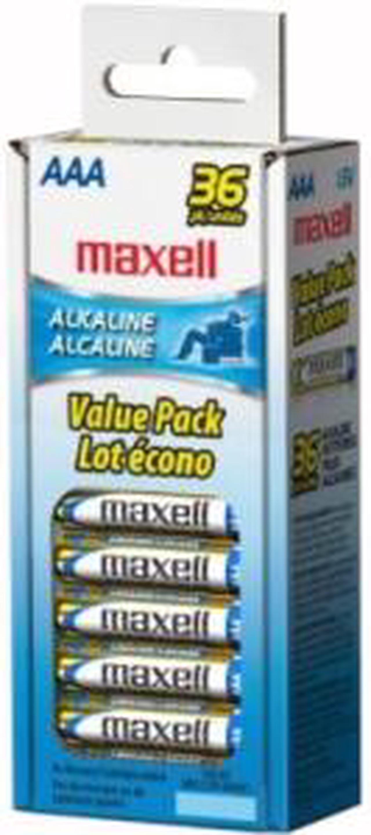 Maxell LR03 36CL AAA Gold Series Alkaline Battery Retail Pack - 36 Pack