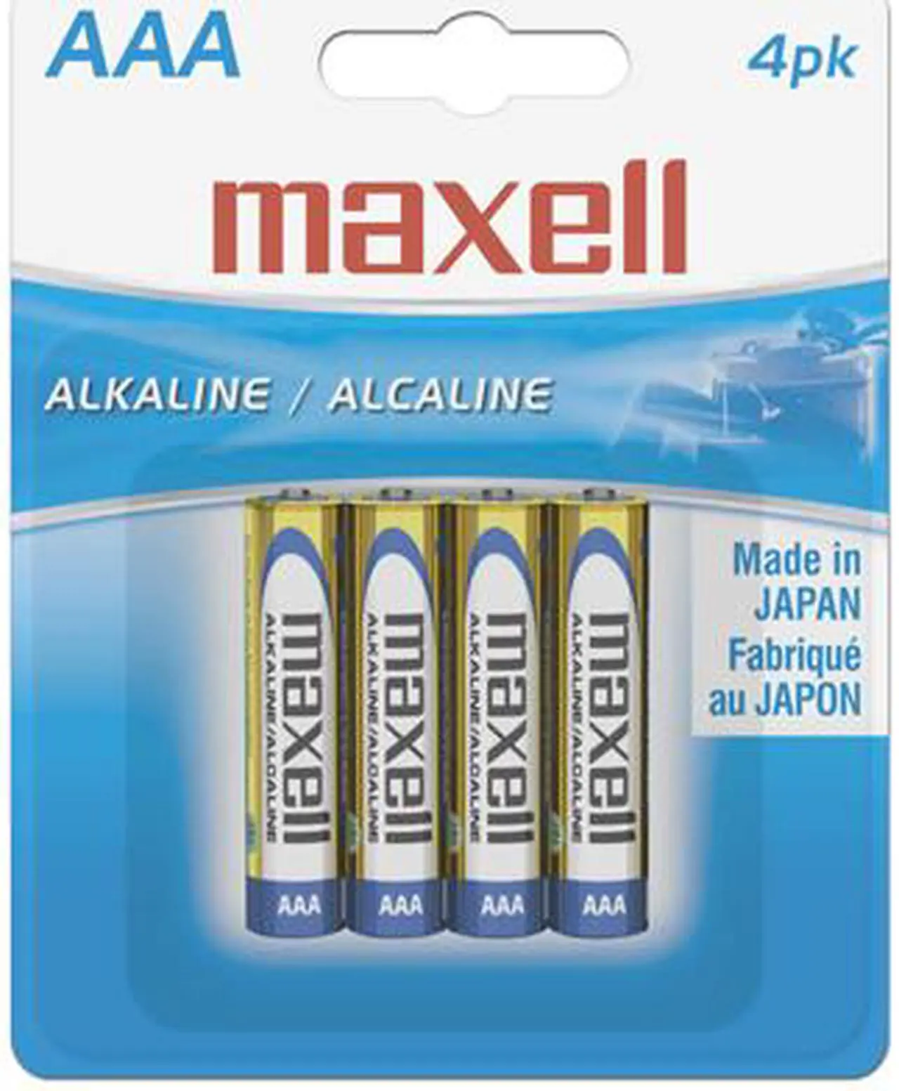 Alt view image 2 of 2 - Maxell LR03 4BP AAA Gold Series Alkaline Battery Retail Pack - 4 Pack