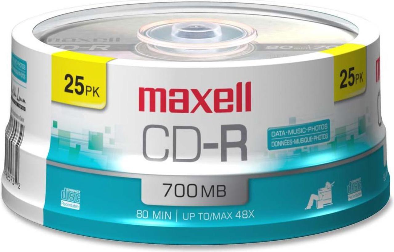 maxell 700MB 48X CD-R 25 Packs Spindle Media Model 648445