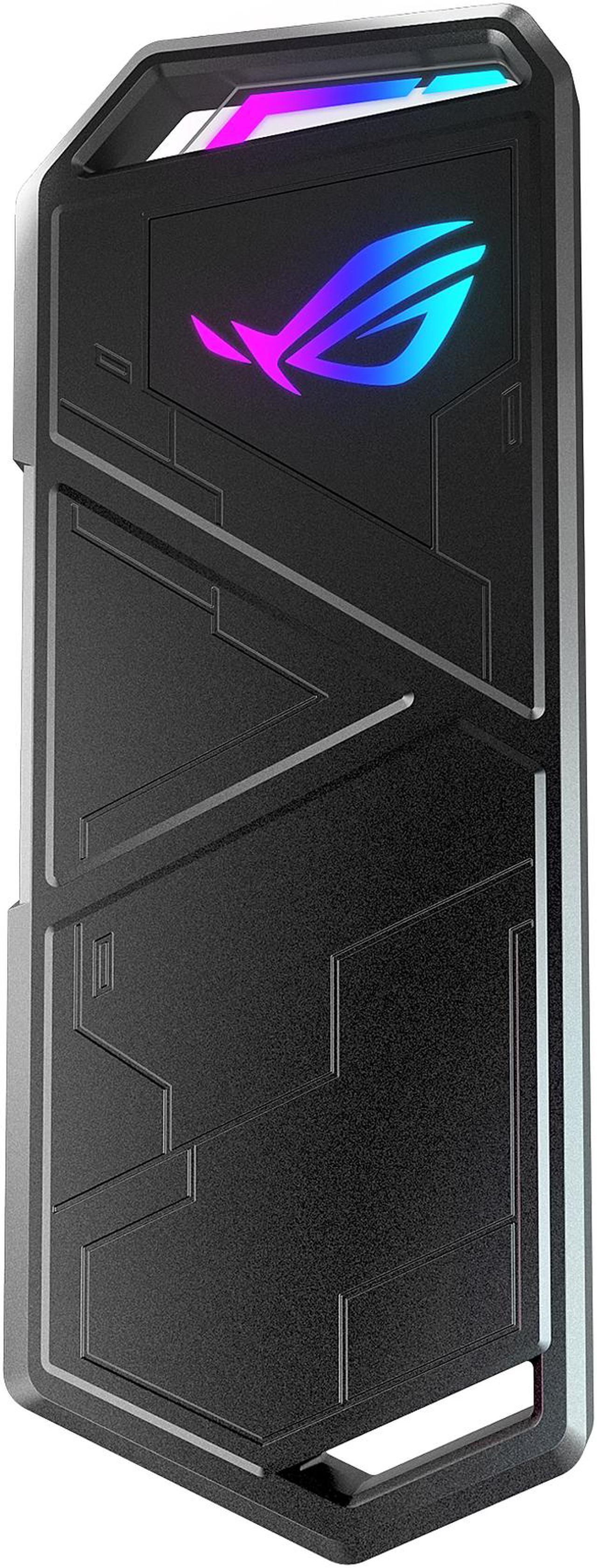 ASUS ROG STRIX Arion Aluminum Alloy M.2 NVMe SSD External Portable Enclosure Case Adapter, USB 3.2 Gen 2 Type-C (10 Gbps), USB-C to C and USB-C to A Cables, Fits PCIe 2280/2260/2242/2230 M Key/B+M Key