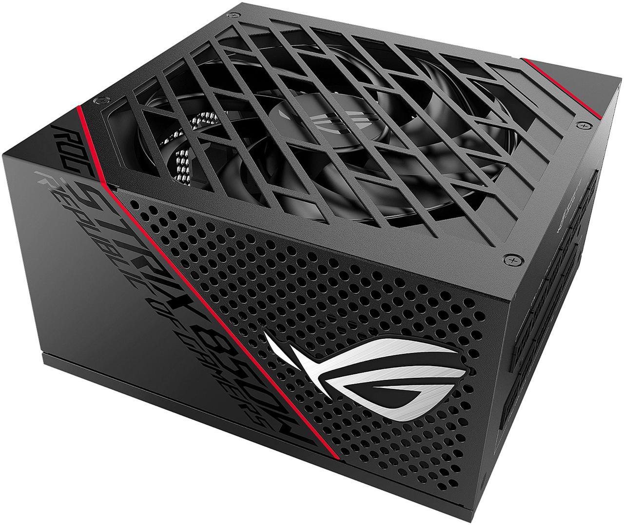 ASUS ROG STRIX 850G 850W Gold Power Supply, ROG Heatsinks, Axial-tech Fan Design, Dual Ball Fan Bearings, 0dB Technology, 80 PLUS Gold Certification, Fully Modular Cables, 10-Year Warranty