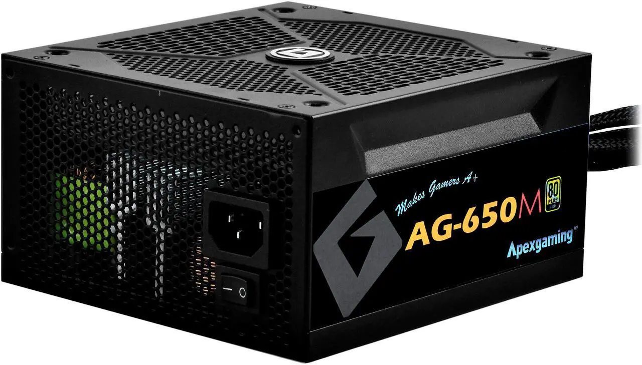 Alt view image 3 of 7 - APEXGAMING AG Series Gaming Power Supply (AG-650M), 650W 80 Plus Gold Certified, Fully Modular, Active PFC, Continuous power 650W, Peak power 850W, 10 Year Warranty