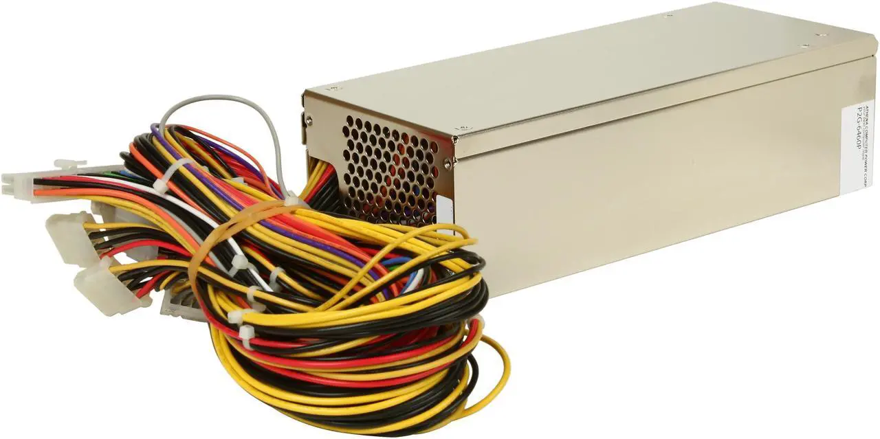 Alt view image 4 of 7 - Athena Power P2G-6460P 460W Single 2U IPC Server Power Supply