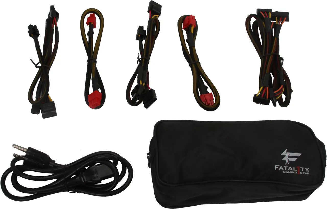 Alt view image 10 of 12 - PC Power & Cooling Fatal1ty Gaming Series 550 Watt 80+ Semi-Modular Active PFC Performance Grade ATX PC Power Supply (OCZ550FTY)