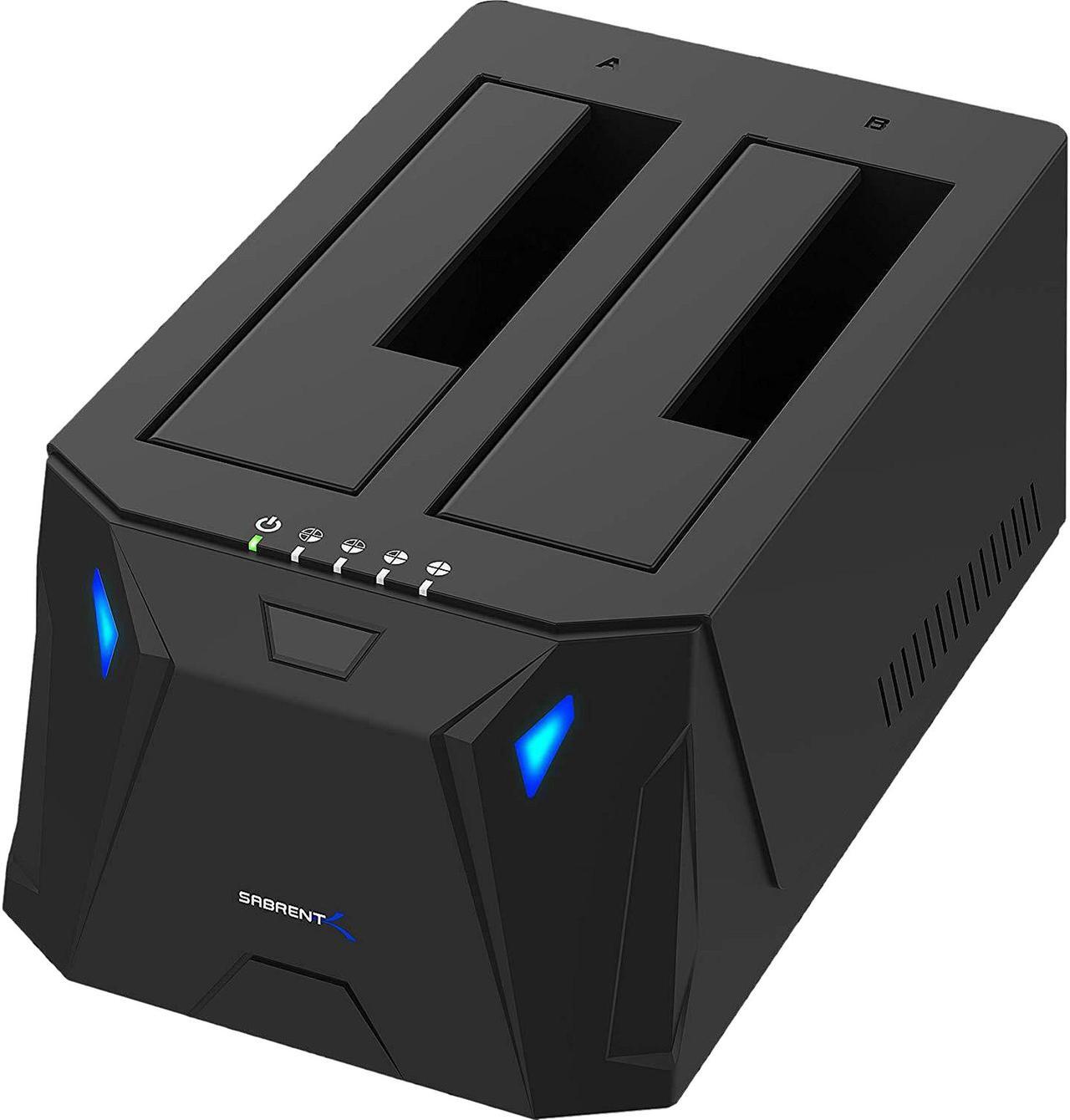 Main image of SABRENT EC-HD2B 2.5" & 3.5" Black SATA I/II/III USB 3.0 USB 3.0 to SATA I/II/III Dual Bay External Hard Drive Docking Station for 2.5 or 3.5in HDD, SSD