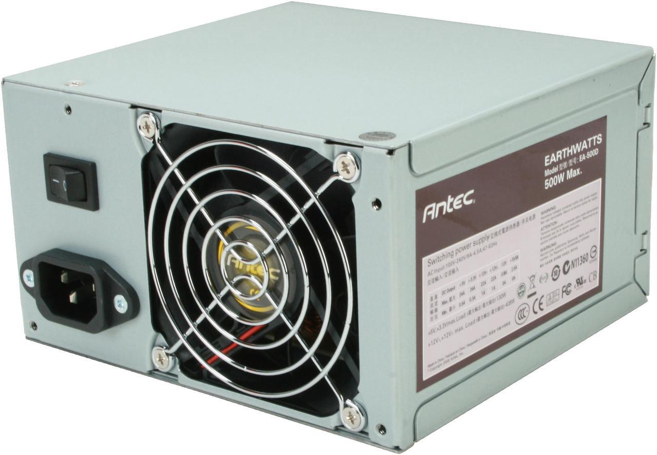 Main image of Antec earthwatts EA500 500W Continuous Power ATX12V v2.2 80 PLUS Certified  Active PFC "Compatible with Core i7/Core i5" Power Supply