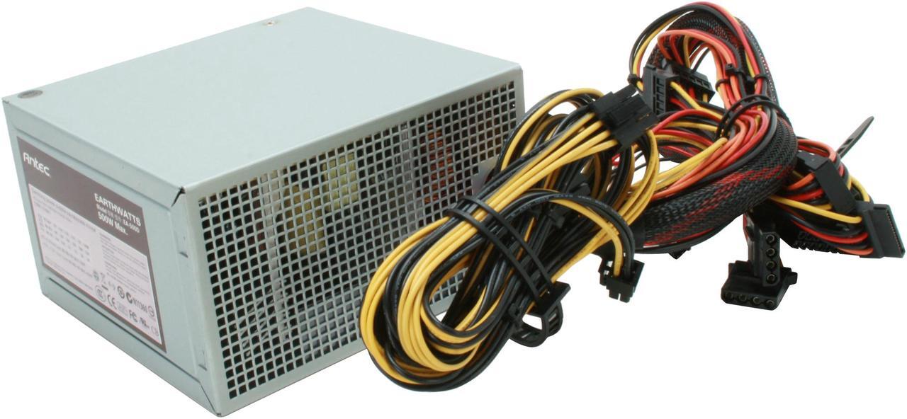 Alt view image 3 of 6 - Antec earthwatts EA500 500W Continuous Power ATX12V v2.2 80 PLUS Certified  Active PFC "Compatible with Core i7/Core i5" Power Supply
