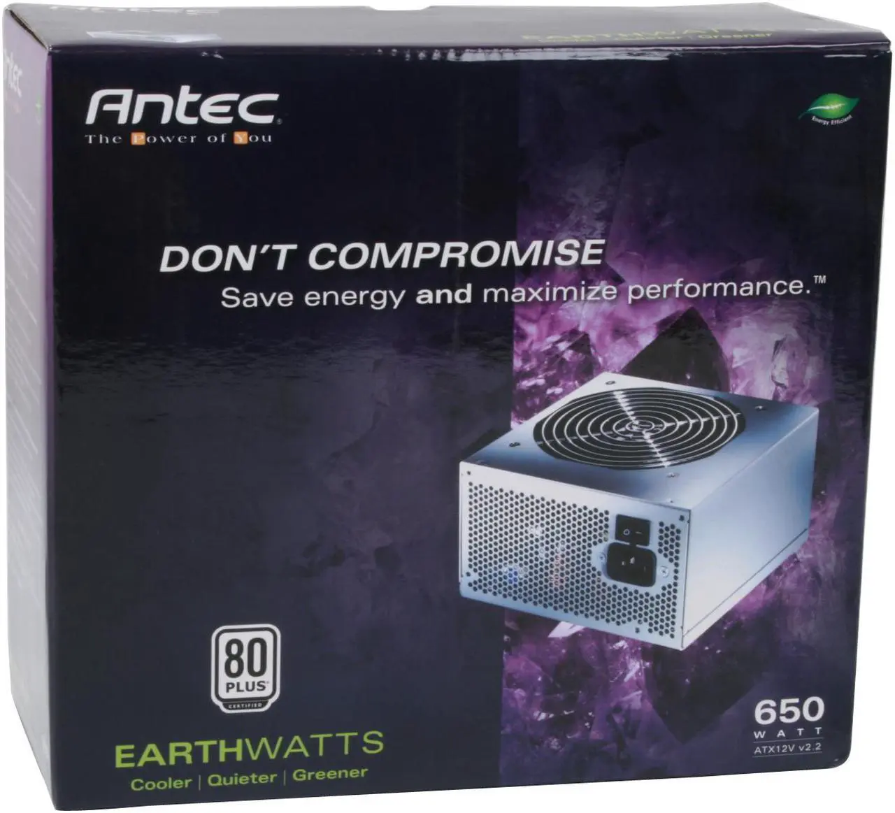 Alt view image 9 of 9 - Antec EarthWatts EA650 650W Continuous Power ATX12V Ver.2.2 / EPS12V version 2.91 SLI Certified CrossFire Ready 80 PLUS Certified  Active PFC "compatible with Core i7/Core i5" Power Supply