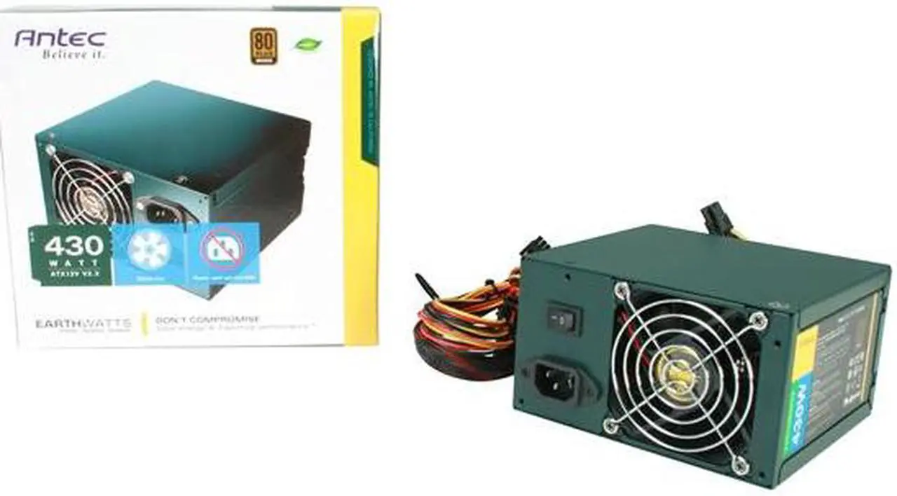 Alt view image 6 of 6 - Antec EarthWatts Green EA-430D Green 430W Continuous power ATX12V v2.3 / EPS 12V 80 PLUS BRONZE Certified Active PFC Power Supply