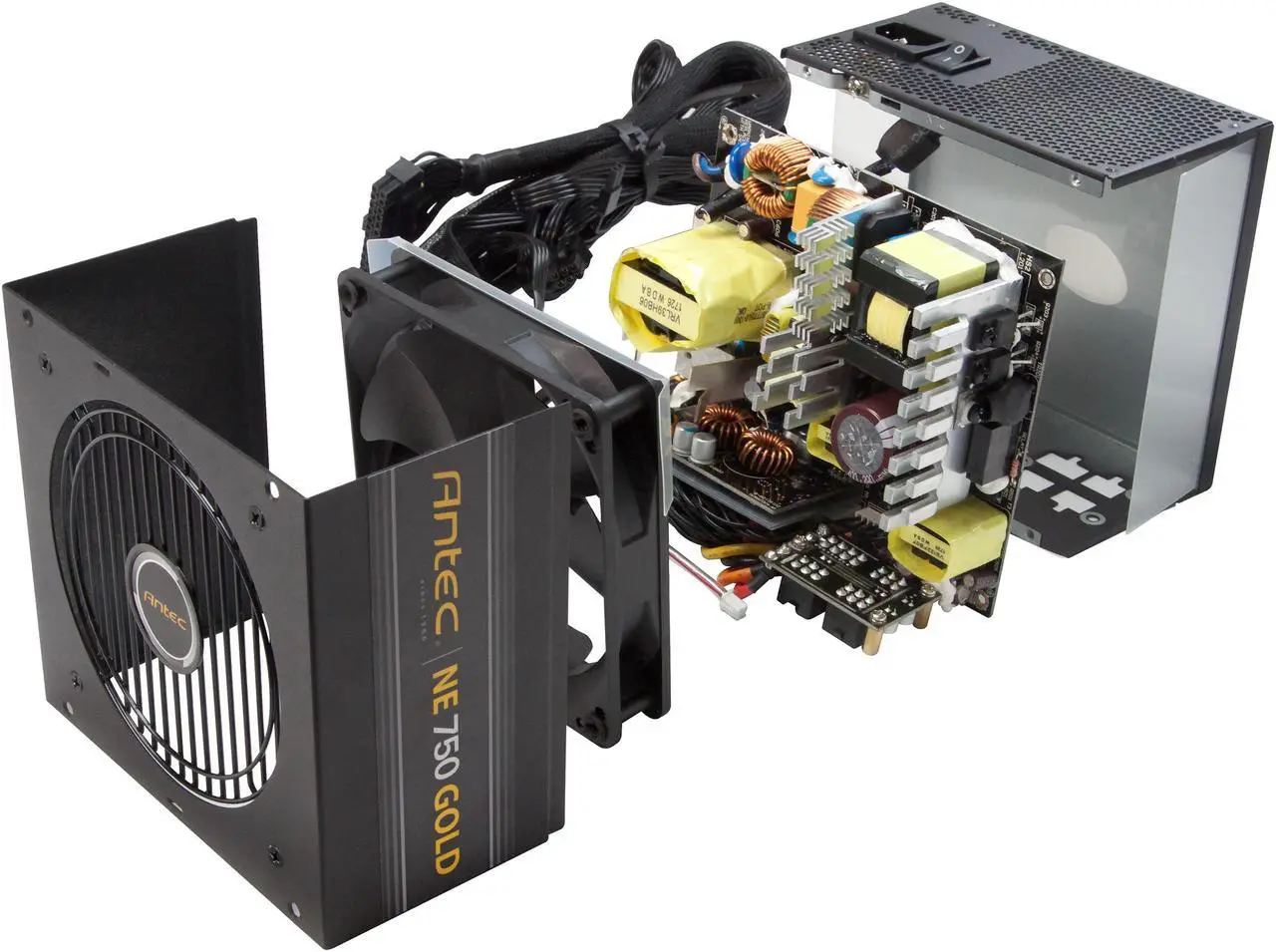 Alt view image 9 of 20 - Antec NeoECO Series NE750G 750W ATX 12V / EPS 12V 80 PLUS GOLD Certified Semi-Modular Compact 140 mm Size 7 Year Warranty Power Supply
