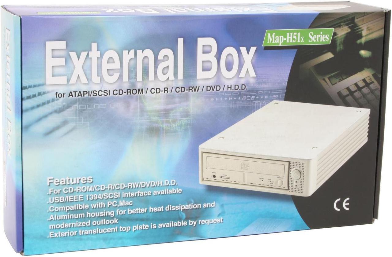 Alt view image 5 of 5 - Mapower MAP-H51x Series H51C1 Aluminum 5.25" IDE USB & 1394 External Enclosure