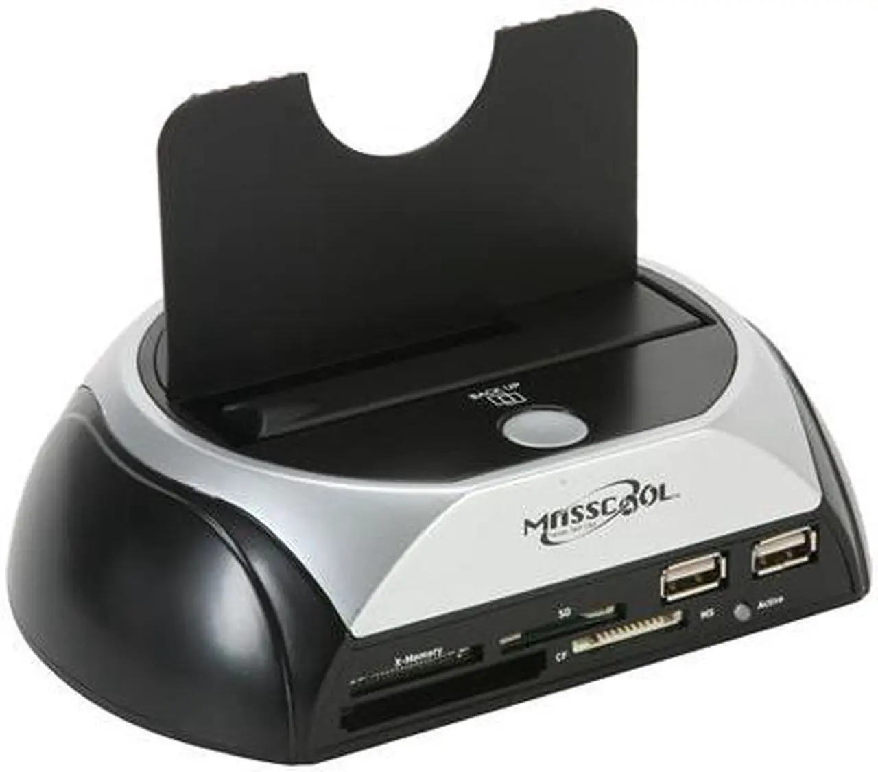 Alt view image 3 of 7 - Masscool DS-UES002CH USB2.0 + eSATA to 2.5"/3.5" SATA HDD Docking Station with Card Reader + Hub and one touch backup function