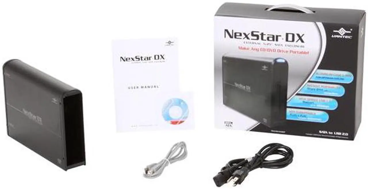 Alt view image 6 of 6 - Vantec NexStar DX 5.25" SATA to USB 2.0 External Optical Drive Enclosure  - Model NST-530S2