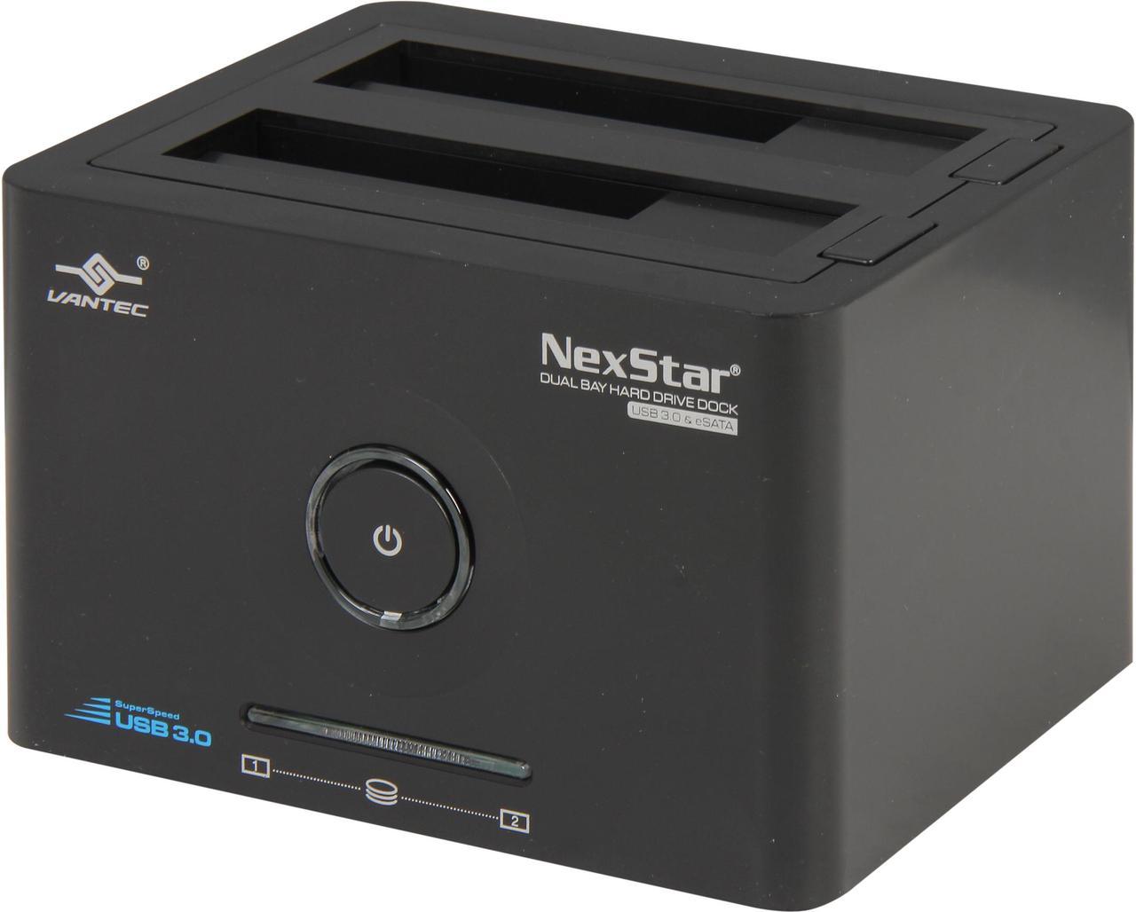 VANTEC NexStar SuperSpeed NST-D400SU3-BK Plastic 2.5" & 3.5" Black SATA USB 3.0 & eSATA Dual Bay Hard Drive Dock