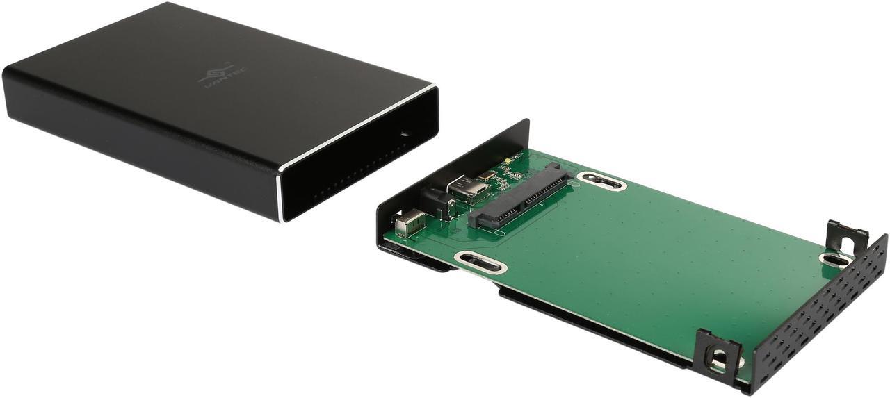 Alt view image 5 of 5 - VANTEC NST-271C31-BK Aluminum 2.5" Black SATA USB 3.1 2.5" SATA to USB 3.1 Gen 2 Type C Enclosure