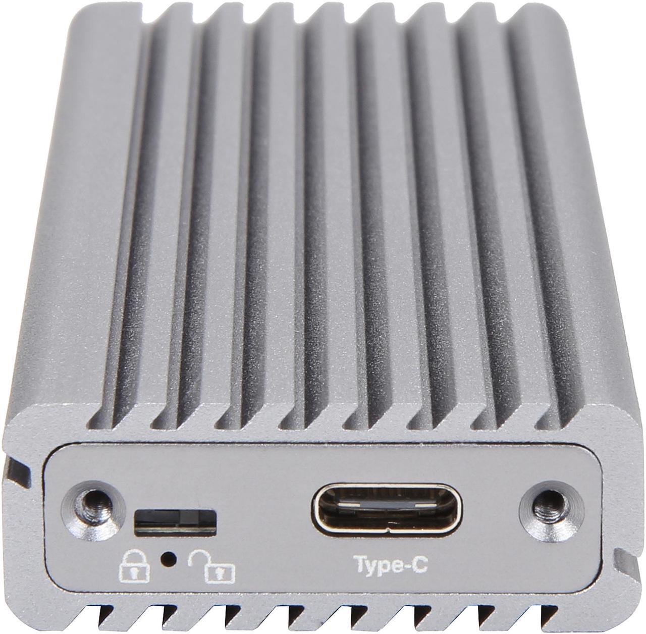 Alt view image 3 of 7 - VANTEC NST-205C3-SG Silver M.2 NVMe SSD to USB 3.1 Gen 2 Type-C Enclosure