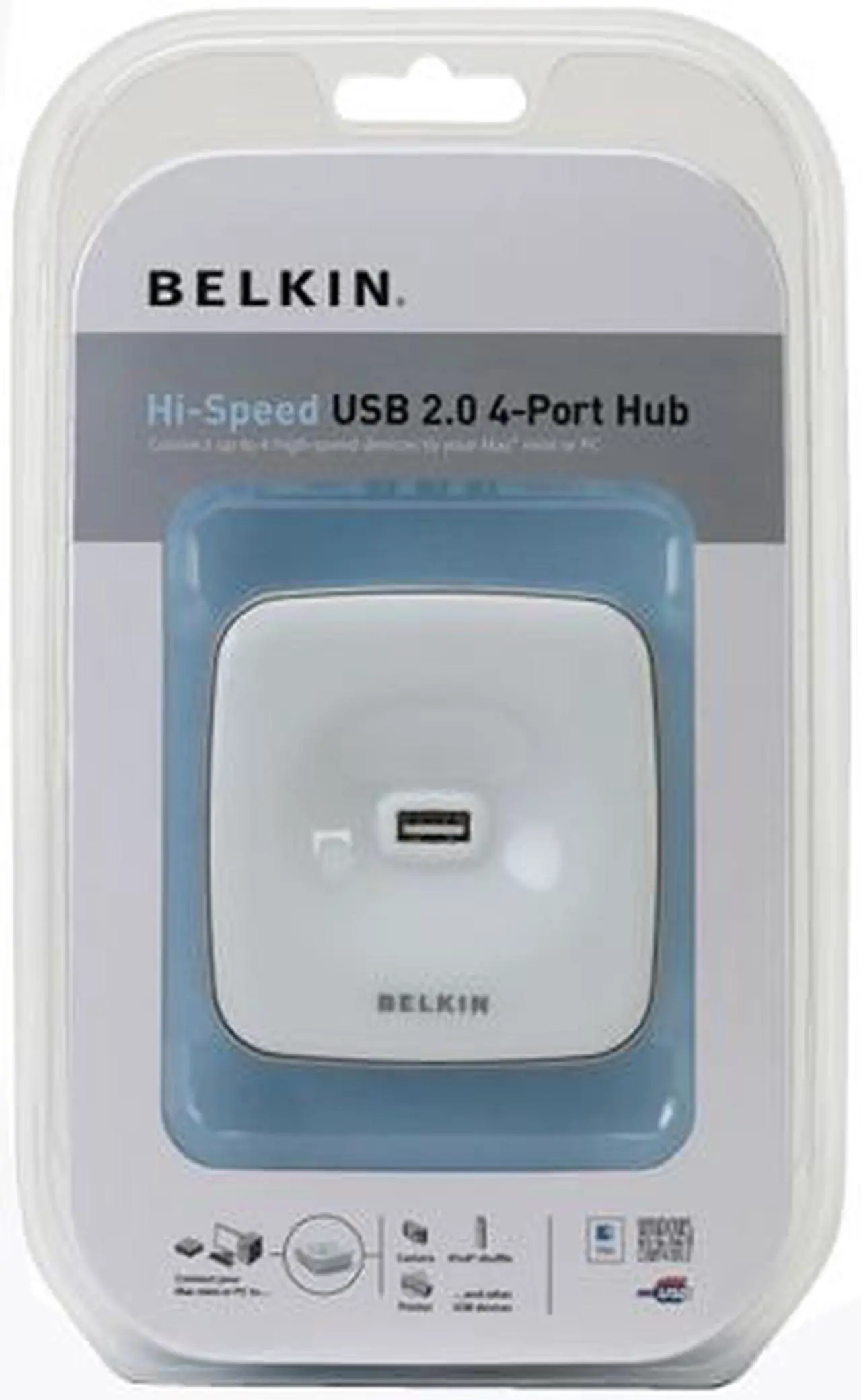 Alt view image 4 of 4 - BELKIN F5U233-APL Hi-Speed USB 2.0 4-Port Hub