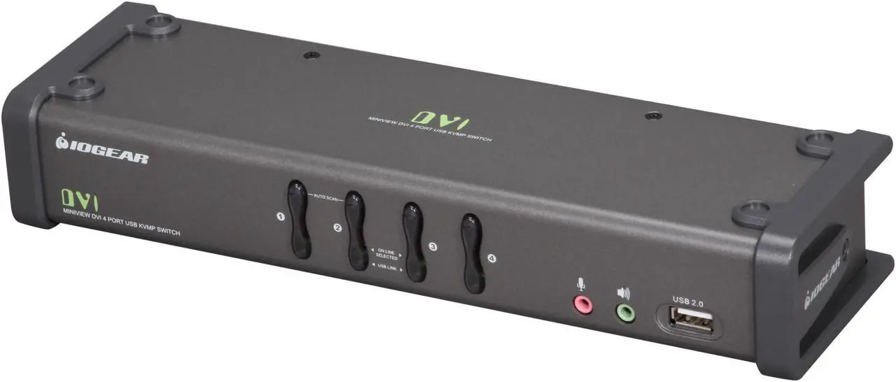 Main image of IOGEAR GCS1104 4-Port USB DVI KVMP Switch with Audio and Cables