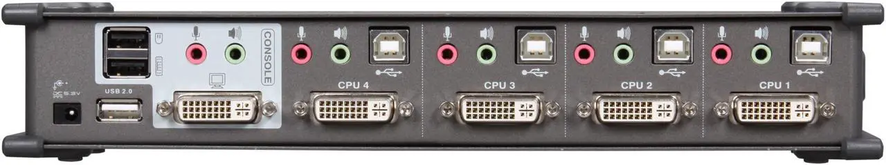 Alt view image 4 of 4 - IOGEAR GCS1104 4-Port USB DVI KVMP Switch with Audio and Cables