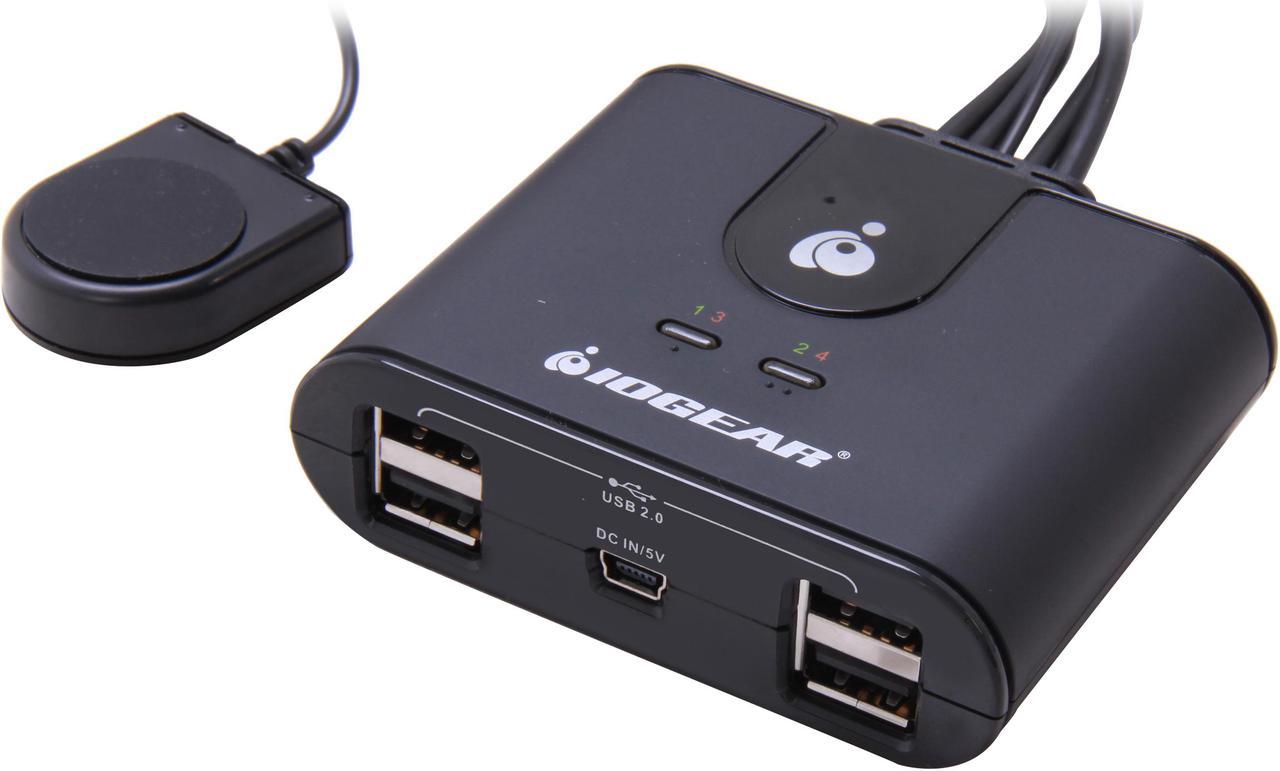 IOGEAR GUS404 4x4 USB 2.0 Peripheral Sharing Switch