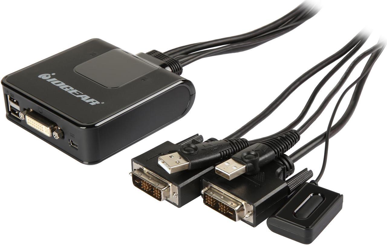 Alt view image 2 of 6 - IOGEAR GCS922DPKIT 2-Port DVI and DisplayPort Cable KVM Kit