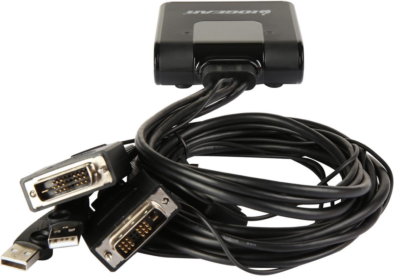 Alt view image 5 of 6 - IOGEAR GCS922DPKIT 2-Port DVI and DisplayPort Cable KVM Kit