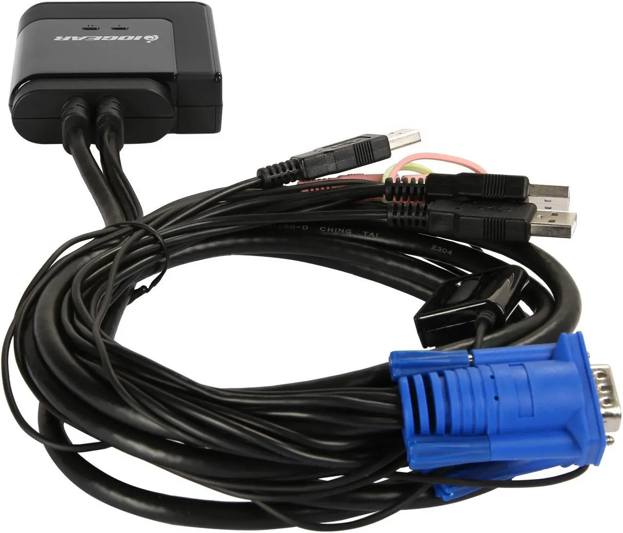 Alt view image 8 of 9 - IOGEAR GCS72DPKIT 2-Port VGA and DisplayPort Cable KVM Kit with Audio