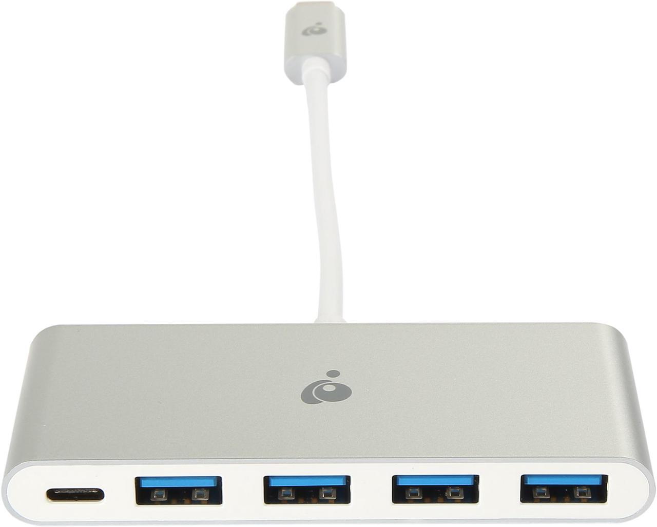 Alt view image 2 of 5 - IOGEAR GUH3C4PD USB-C to 4 Port USB-A Hub with Power Delivery Pass-Thru