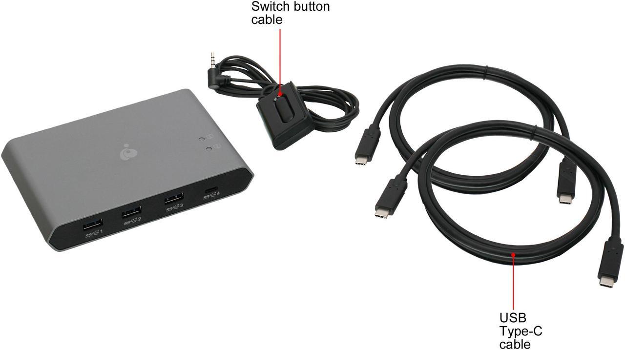 Alt view image 6 of 6 - IOGEAR GUS4C2 USB-C 2-Port Keyboard Mouse and Peripheral Switch with Power Delivery