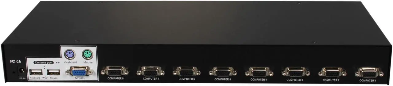 Alt view image 4 of 5 - LINKSKEY LKV-7308 8 Port Rackmount USB + PS/2 KVM Switch - OEM