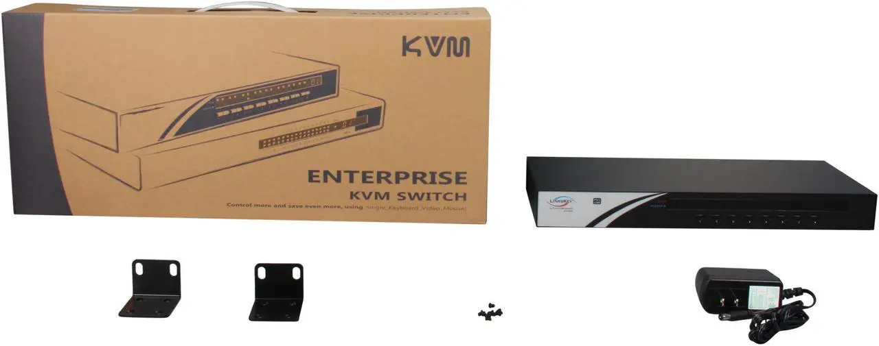 Alt view image 5 of 5 - LINKSKEY LKV-7308 8 Port Rackmount USB + PS/2 KVM Switch - OEM