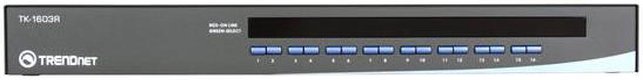 Alt view image 2 of 5 - TRENDnet 16-Port Rack Mount USB KVM Switch, VGA and USB Connection, Supports USB and PS/2, Auto-Scan, Device Monitoring, Audible Feedback, Plug and Play, Hot Pluggable, Rack Mountable, Black, TK-1603R