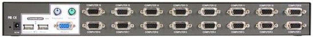 Alt view image 4 of 5 - TRENDnet 16-Port Rack Mount USB KVM Switch, VGA and USB Connection, Supports USB and PS/2, Auto-Scan, Device Monitoring, Audible Feedback, Plug and Play, Hot Pluggable, Rack Mountable, Black, TK-1603R