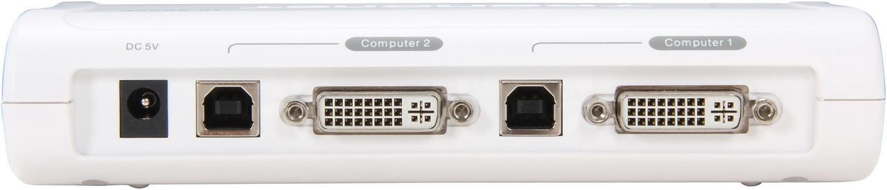 Alt view image 5 of 5 - TRENDnet 2-Port DVI USB KVM Switch & Cable Kit with Audio, Manage Two PCs, 2 x USB Keyboard & Mouse Ports, 2 x Bonus USB 2.0 Ports, 2 Way Audio Support, TK-204UK