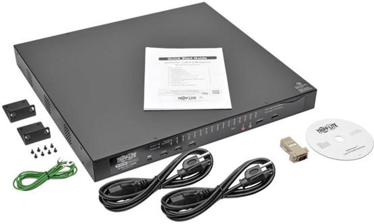 Alt view image 4 of 4 - TRIPP LITE B064-032-02-IPG 32-Port Cat5 KVM Over IP Switch 2 IP + 1 Local User TAA / GSA