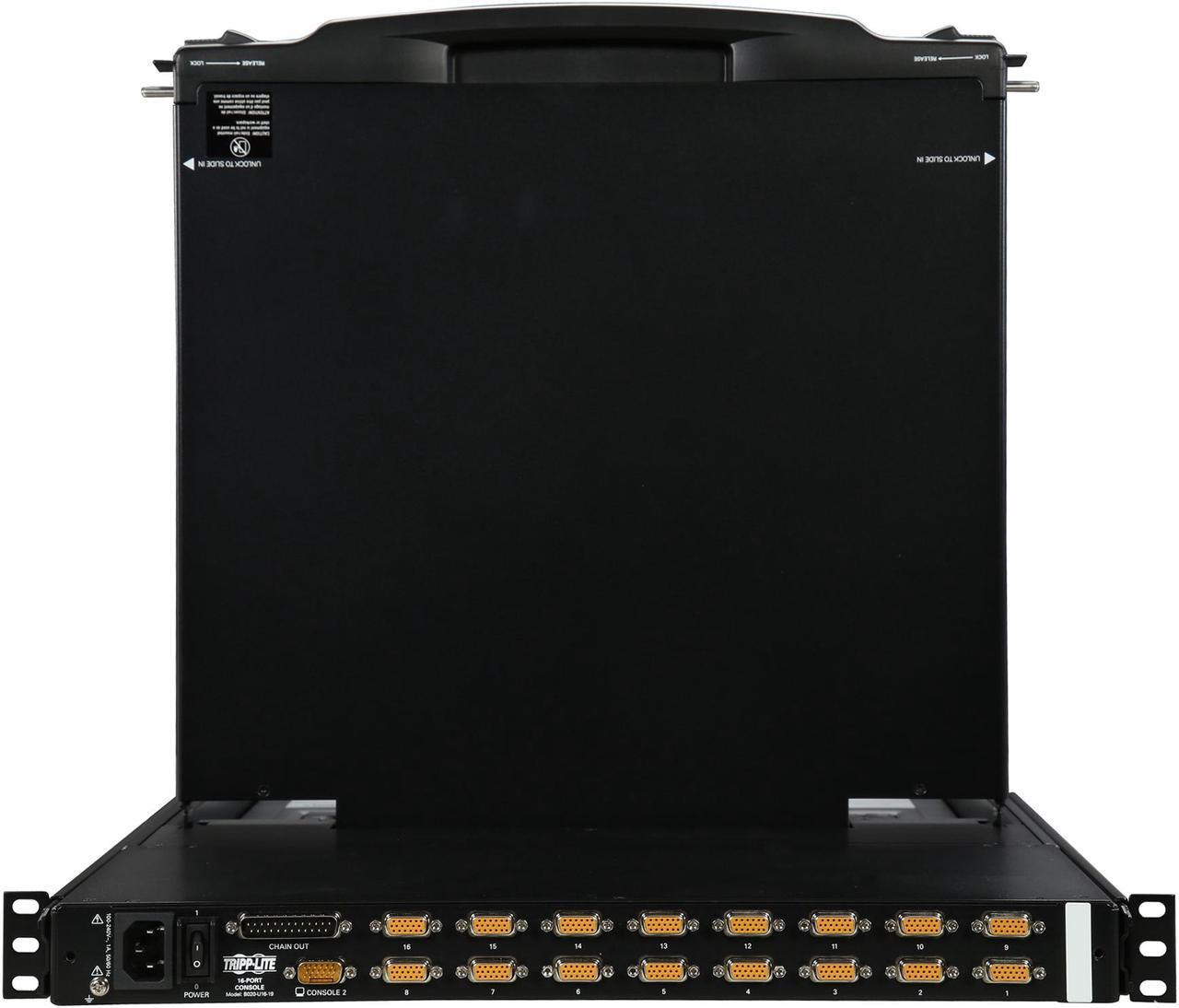 Alt view image 6 of 8 - Tripp Lite 16-Port 1U Rack-Mount Console KVM Switch with 19-in. LCD + 8 PS2/USB Combo Cables (B020-U16-19-K)