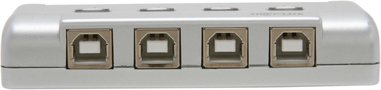 Alt view image 2 of 7 - Tripp Lite 4-Port USB 2.0 Hi-Speed Printer / Peripheral Sharing Switch (U215-004-R)