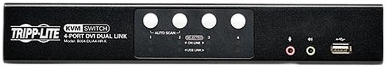 Alt view image 2 of 7 - Tripp Lite 4-Port DVI Dual-Link / USB KVM Switch w/ Audio and Cables