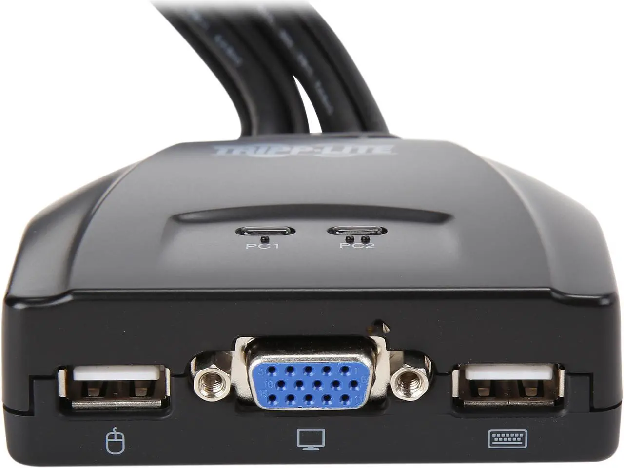Alt view image 5 of 6 - Tripp Lite 2-Port USB / VGA KVM Switch Cable w/ Audio & Peripheral Sharing (B032-VU2)